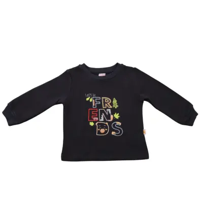 Mini Damla Çocuk Sweatshirt Friend Lacivert 