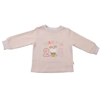 Mini Damla Çocuk Sweatshirt Köpek Bej