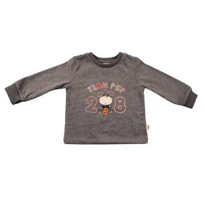 Mini Damla Çocuk Sweatshirt Köpek Füme