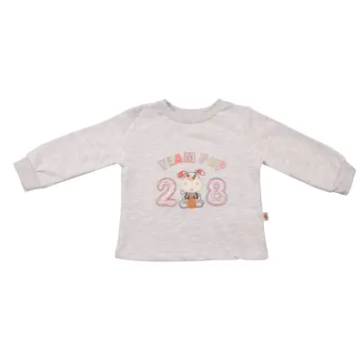 Mini Damla Çocuk Sweatshirt Köpek Gri - 4