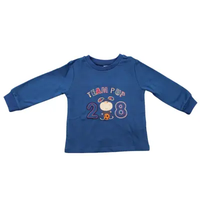 Mini Damla Çocuk Sweatshirt Köpek İndigo - 3