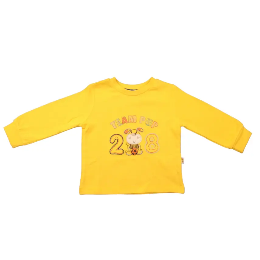 Mini Damla Çocuk Sweatshirt Köpek Sarı - 2