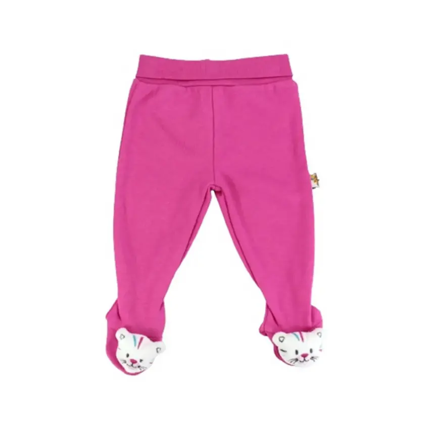 Mini Damla Pantolon Patikli Düz Oyuncaklı Fuşya - 1