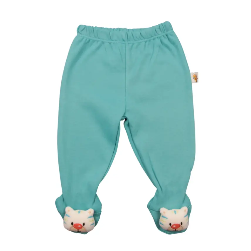 Mini Damla Pantolon Patikli Düz Oyuncaklı Petrol - 1