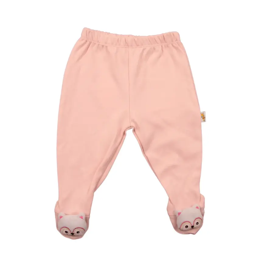 Mini Damla Pantolon Patikli Oyuncaklı Düz Pudra - 1