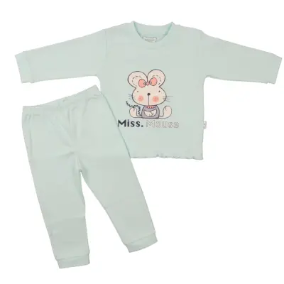 Mini Damla Pijama Takımı Mouse Mint - 3