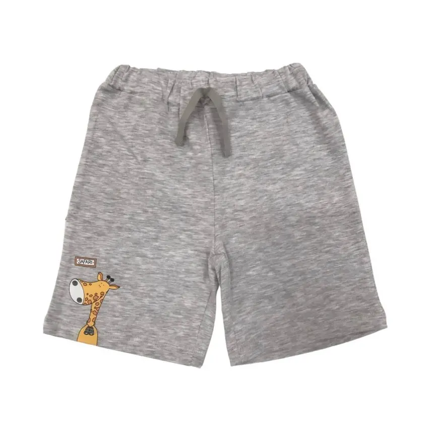 Mini Damla Şort Safari Gri Melanj - 2