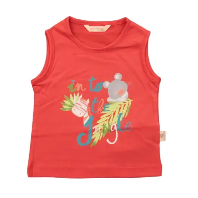 Mini Damla T-Shirt Kolsuz Jungle Kiremit - 2