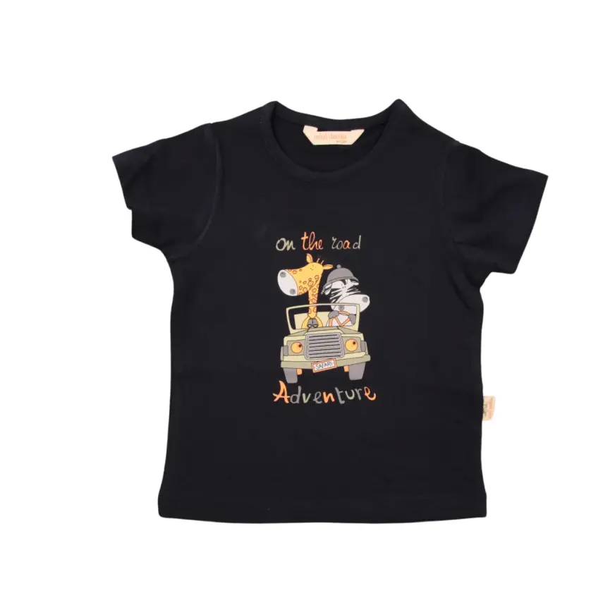 Mini Damla T-Shirt Safari Lacivert - 1