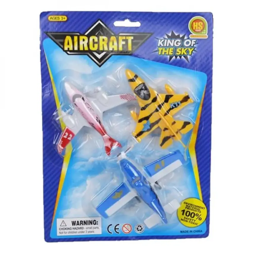 Mini Uçak Renkli 3'lü - 1