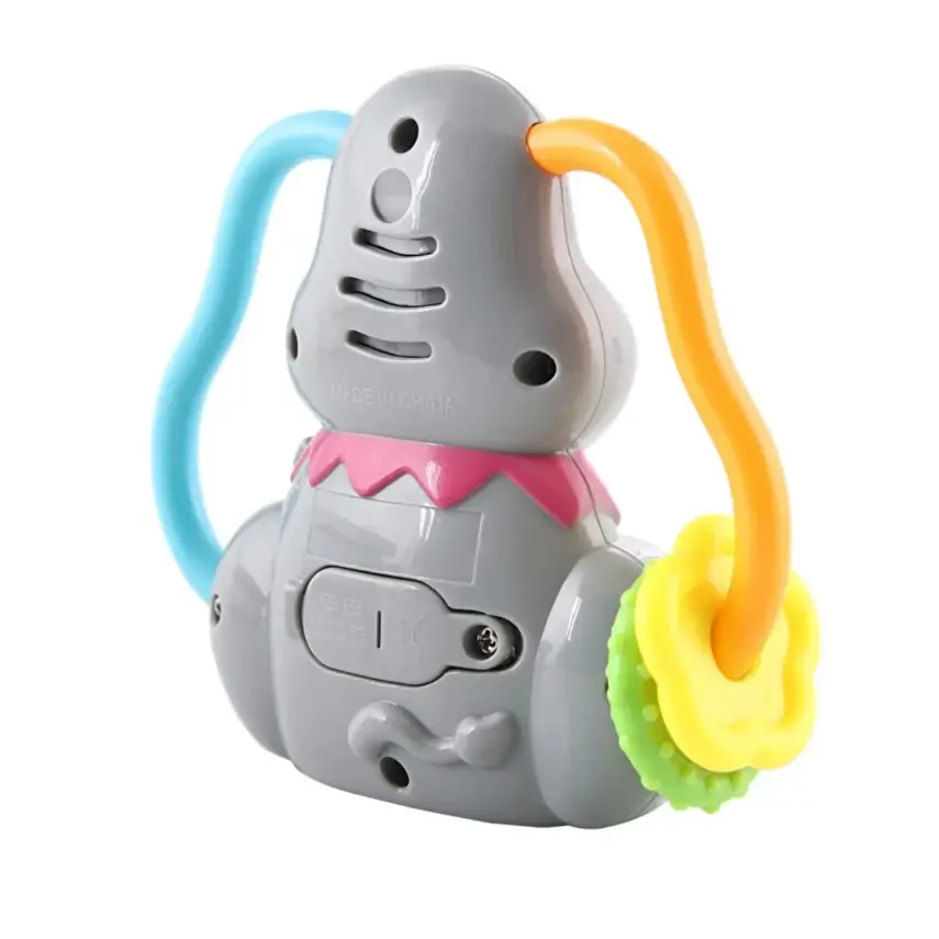 Minik Eller Müzikli Fil - Işıklı Müzikli Diş Kaşıyıcı ve Çıngırak - 2