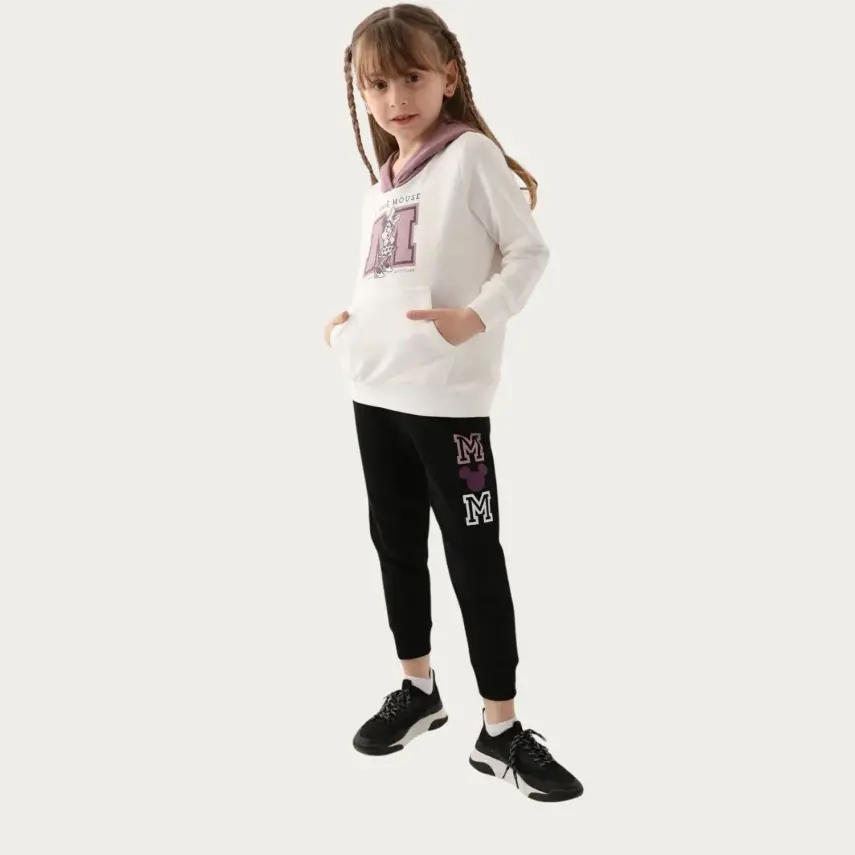 Minnie Mouse Kız Eşofman Takımı Krem - 2