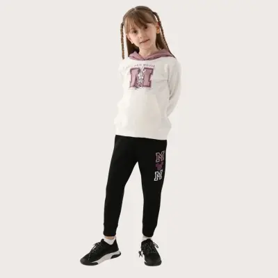 Minnie Mouse Kız Eşofman Takımı Krem - 3