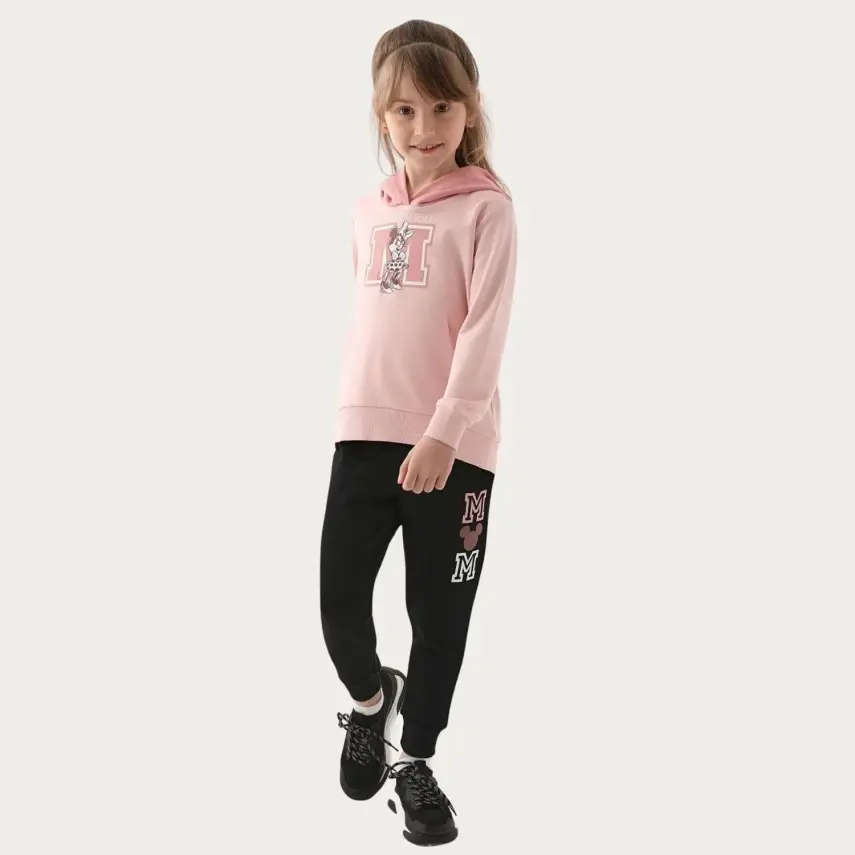 Minnie Mouse Kız Eşofman Takımı Pudra - 3
