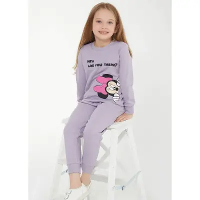 Minnie Mouse Kız Eşofman Takımı Yaban Mersini - 4