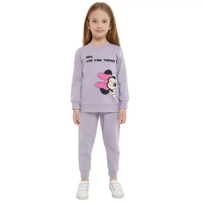 Minnie Mouse Kız Eşofman Takımı Yaban Mersini