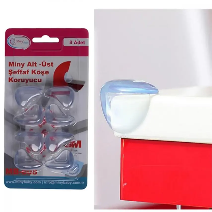 Miny Baby Köşe Koruyucu 8li Şeffaf - 1