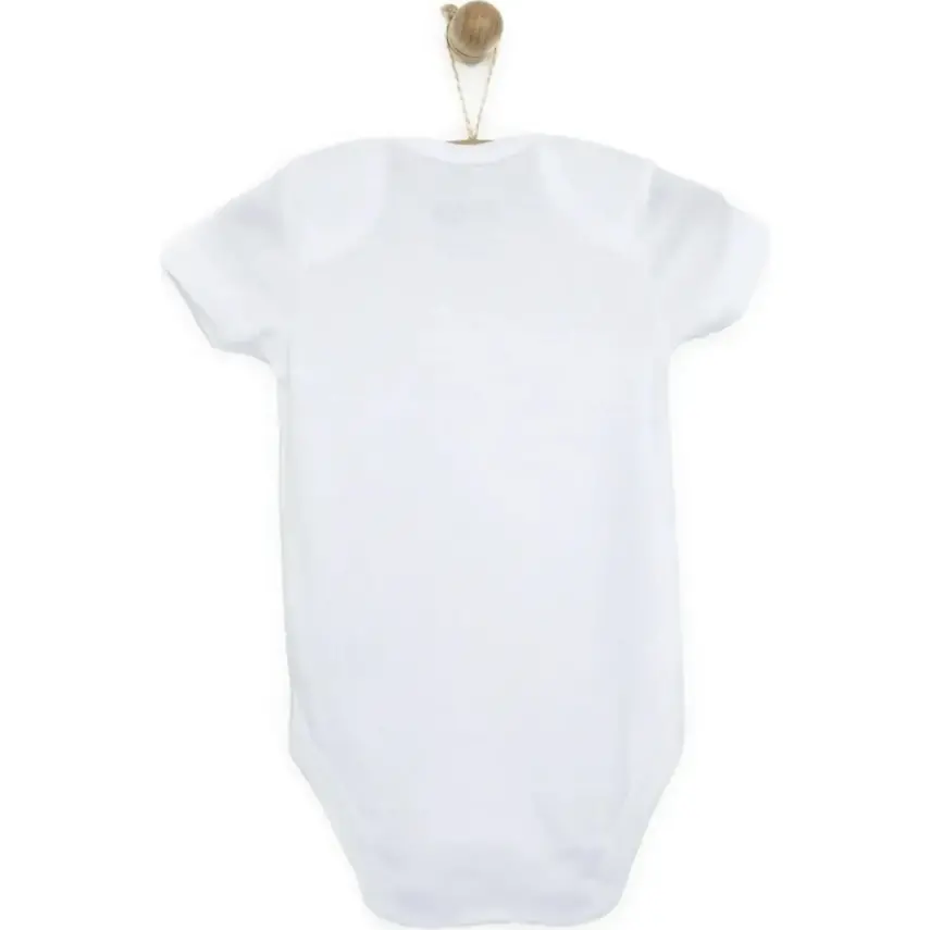 Mixi Baby %100 Pamuklu Çıtçıtlı Kısa Kol Bebek Body 3'lü Set Unisex - 5