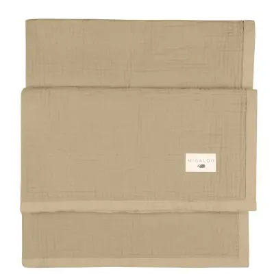 Mixi Baby Migaloo Dört Katlı Çok Amaçlı %100 Pamuklu Bebek Çocuk Müslin Örtü 90X120 Cm Kahverengi - 7