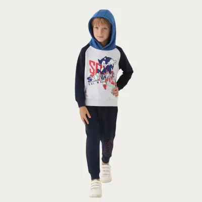 Modern Sonic Erkek Eşofman Takımı Kar Melanj - 3