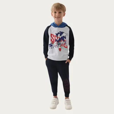 Modern Sonic Erkek Eşofman Takımı Kar Melanj - 5