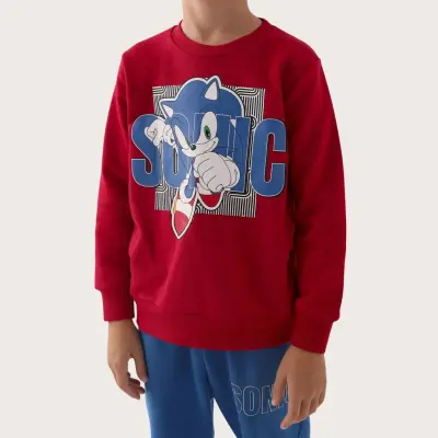 Modern Sonic Erkek Eşofman Takımı Kırmızı - 4