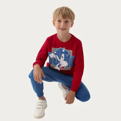 Modern Sonic Erkek Eşofman Takımı Kırmızı - 5