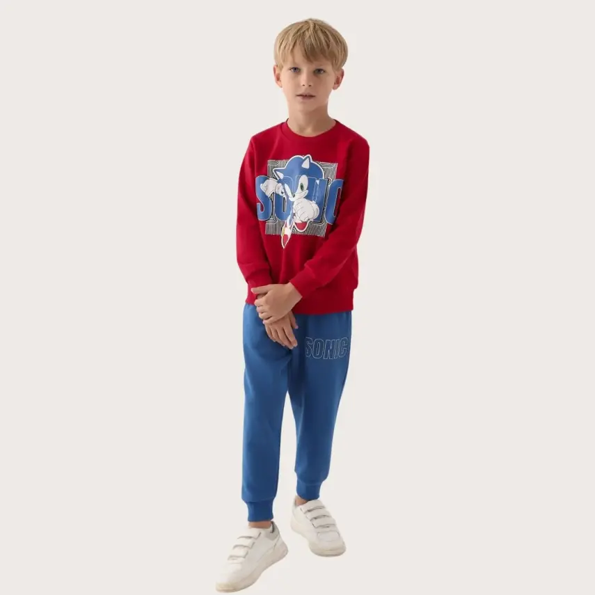 Modern Sonic Erkek Eşofman Takımı Kırmızı - 7