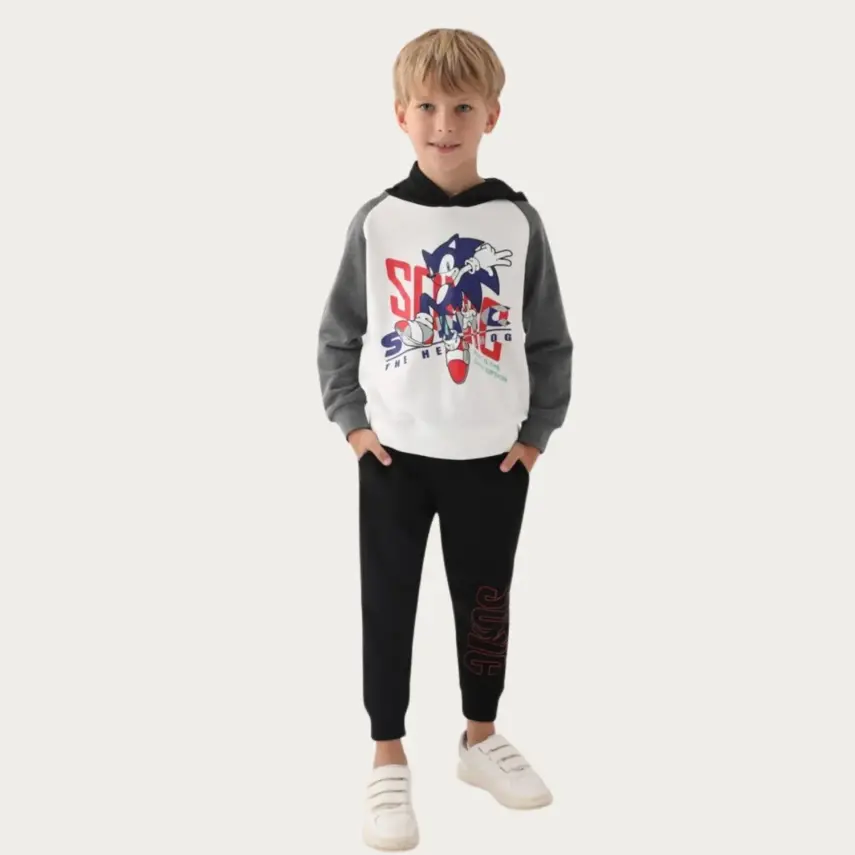 Modern Sonic Erkek Eşofman Takımı Krem - 1