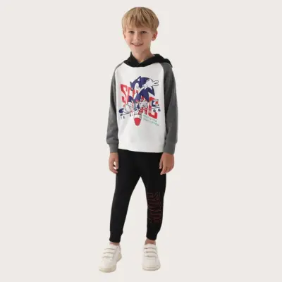 Modern Sonic Erkek Eşofman Takımı Krem - 3