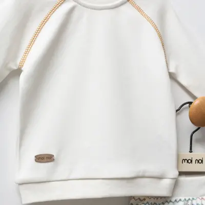 Moi Noi 2Li Bebek Takım Zigzag Ekru Unisex - 4