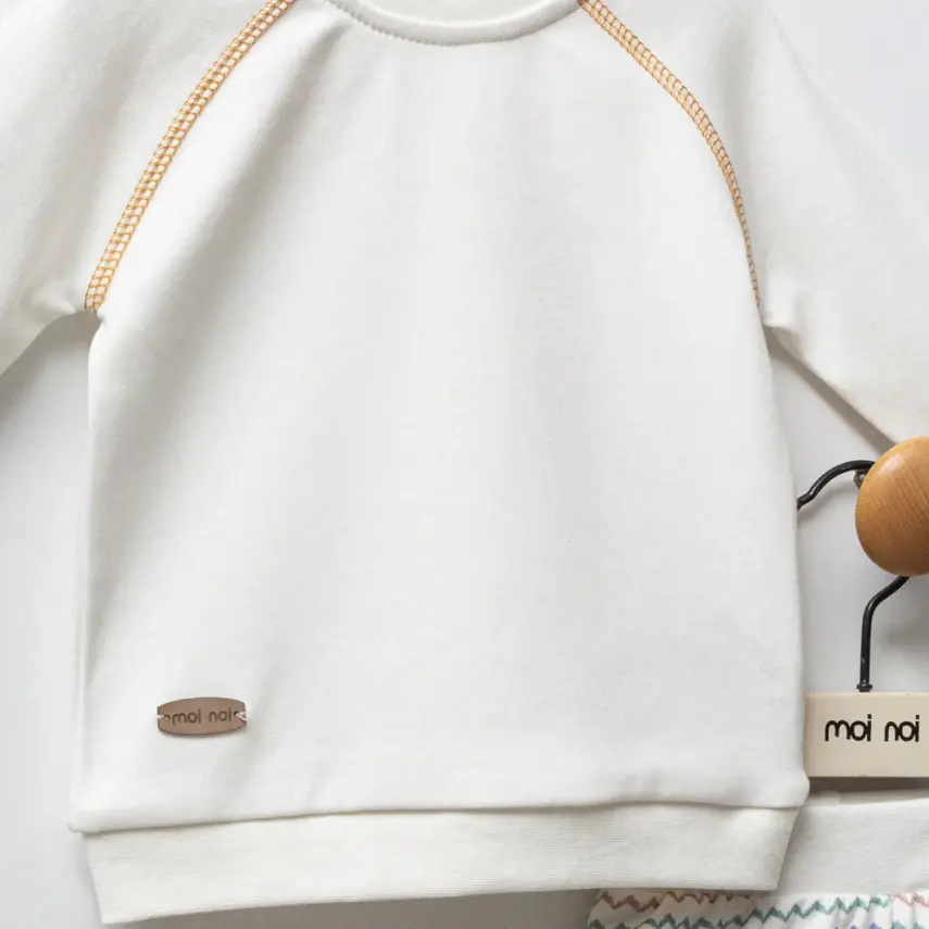 Moi Noi 2Li Bebek Takım Zigzag Ekru Unisex - 7