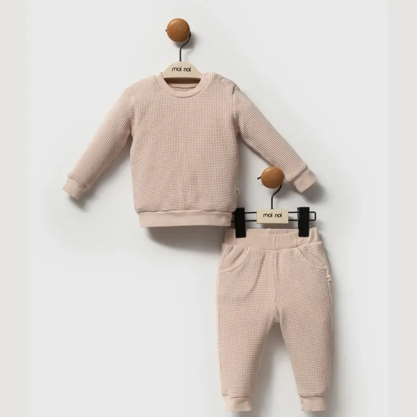 Moi Noi 2li Takım Waffle Bej - 4