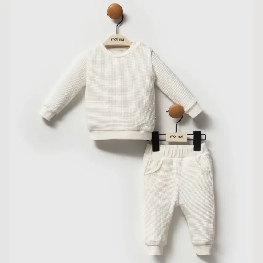 Moi Noi 2li Takım Waffle Ekru - 1