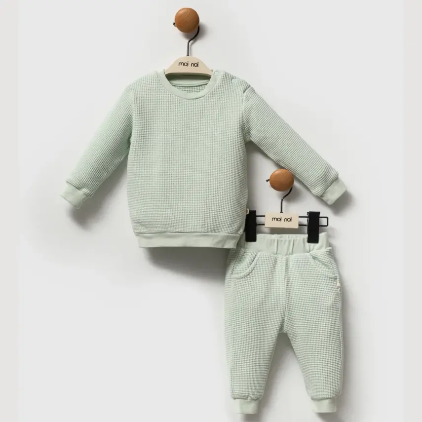Moi Noi 2li Takım Waffle Mint - 1