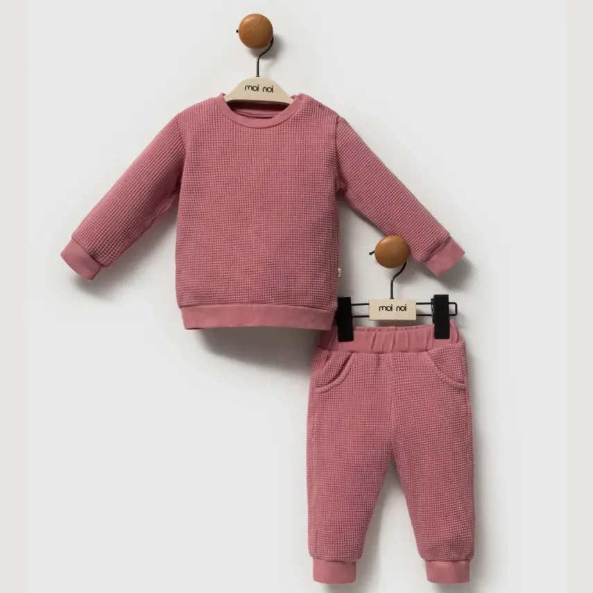 Moi Noi 2li Takım Waffle Mürdüm - 1