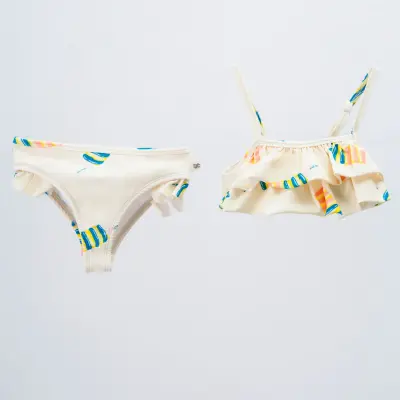 Moi Noi Bebek Bikinisi Desenli Bej - Ice Cream 