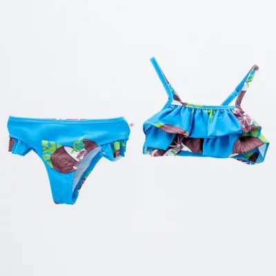 Moi Noi Bebek Bikinisi Desenli Mavi 