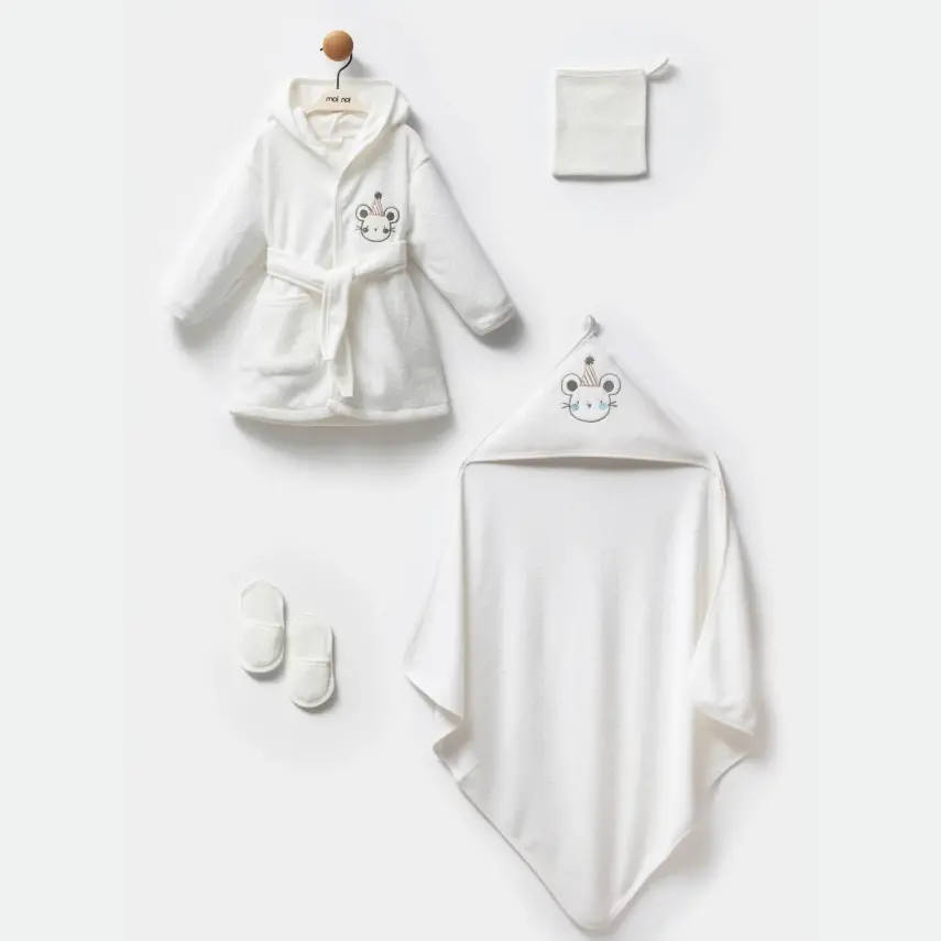 Moi Noi Bebek Bornoz Takımı Balon Unisex - 1