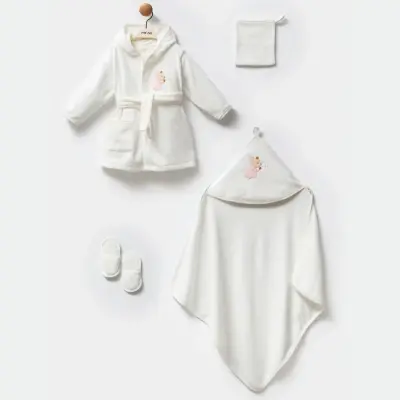 Moi Noi Bebek Bornoz Takımı Mouse Unisex