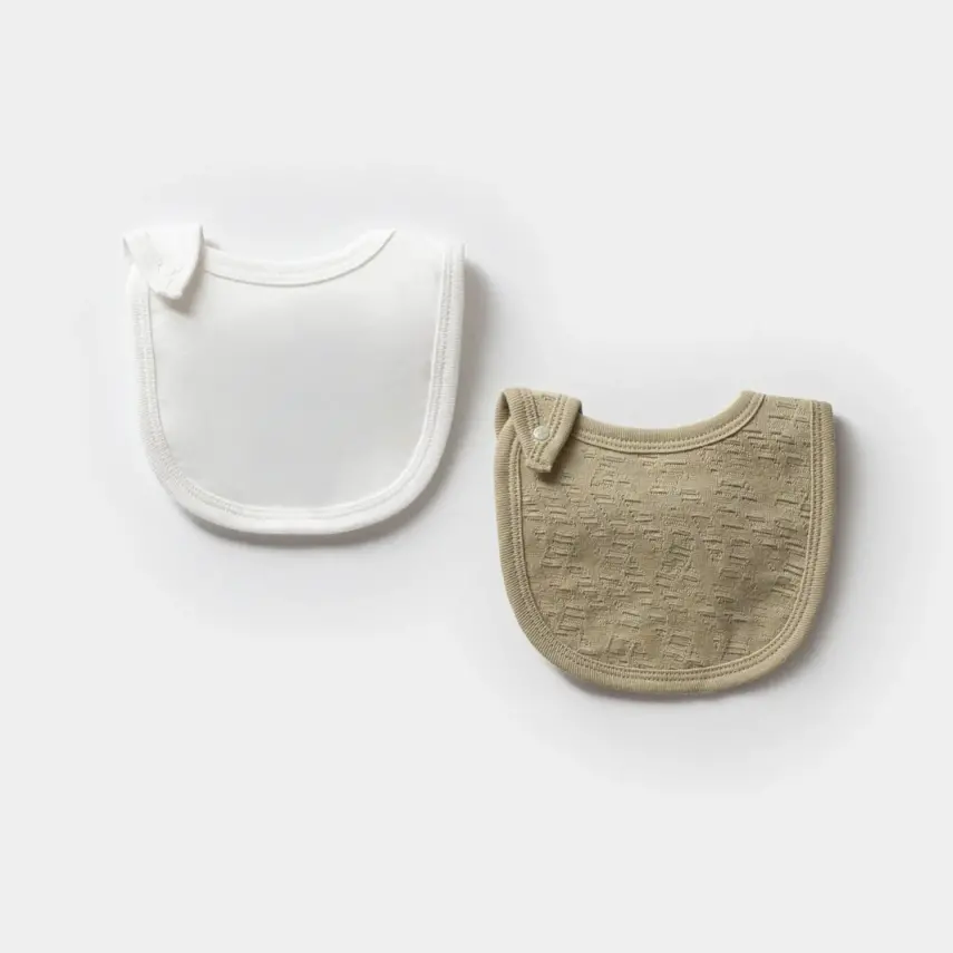 Moi Noi Bebek Önlük 2Li Haki Unisex - 1