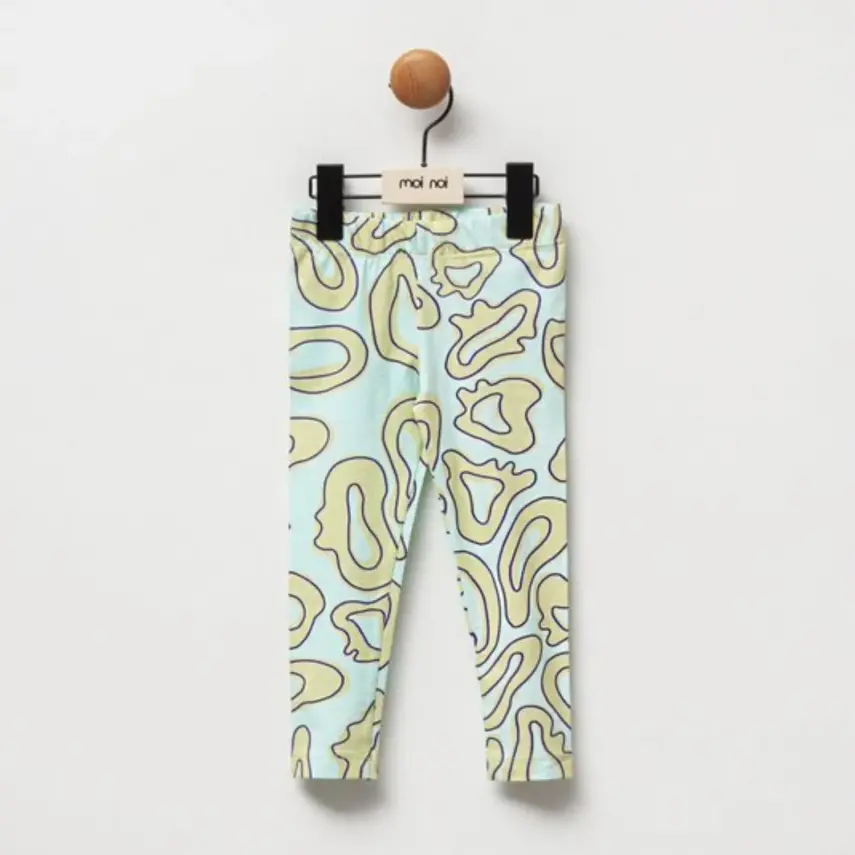 Moi Noi Çocuk Taytı Baskılı Mint - Yuvarlak - 1