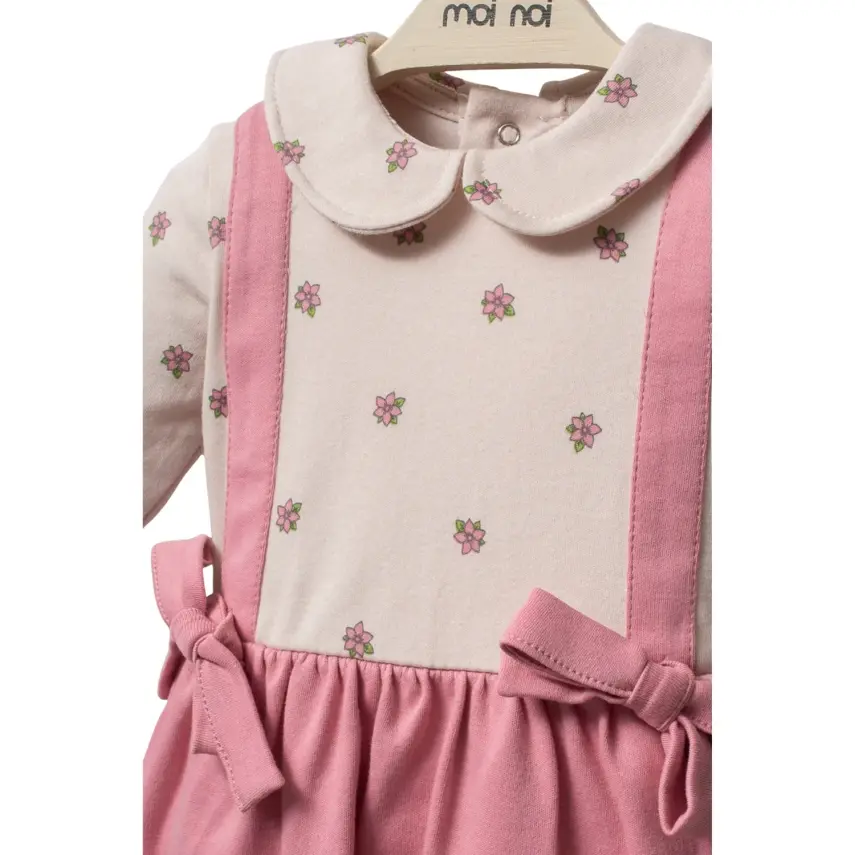 Moi Noi Elbise Bodyli Flowers Mürdüm - 2