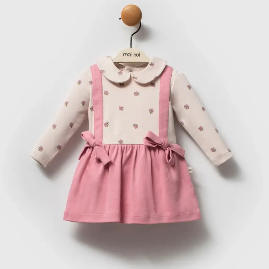 Moi Noi Elbise Bodyli Flowers Mürdüm - 5