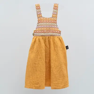 Moi Noi Elbise Müslin Hardal