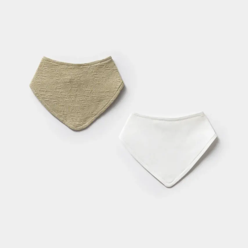 Moi Noi Erkek Bebek Fular Önlük 2Li Haki - 1