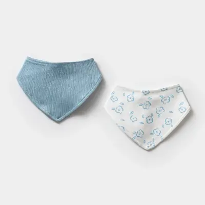 Moi Noi Erkek Bebek Fular Önlük 2Li Mavi