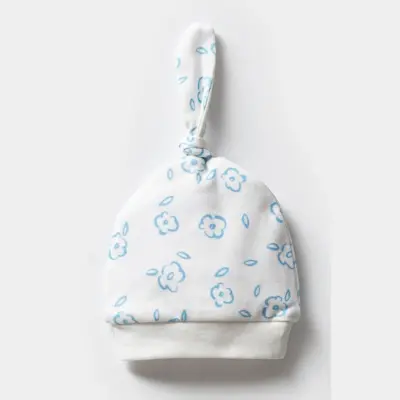 Moi Noi Erkek Bebek Şapka 2Li Bağcıklı Mavi - 3