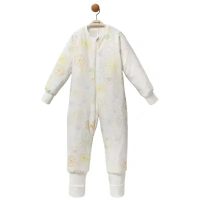 Moi Noi Fermuarlı Uzun Kollu Kışlık Bebek Çocuk Uyku Tulumu Çiçek 2,5 Tog