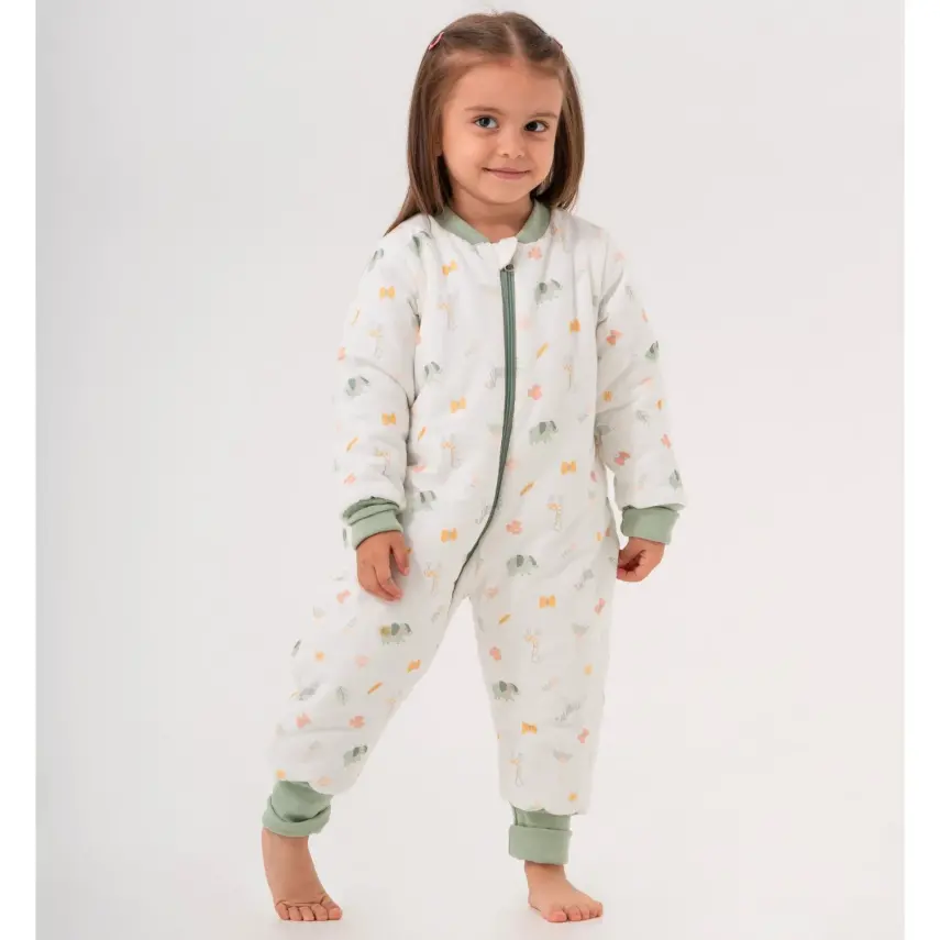 Moi Noi Fermuarlı Uzun Kollu Kışlık Bebek Çocuk Uyku Tulumu Safari 2,5 Tog - 2